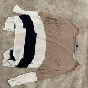 Split back long sleeve top